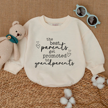 The Best Parents Get Promoted to Grandparents Baby Bodysuit Pregnancy Announcement Miracle Baby Gift Coming Home Gender Neutral Outfit