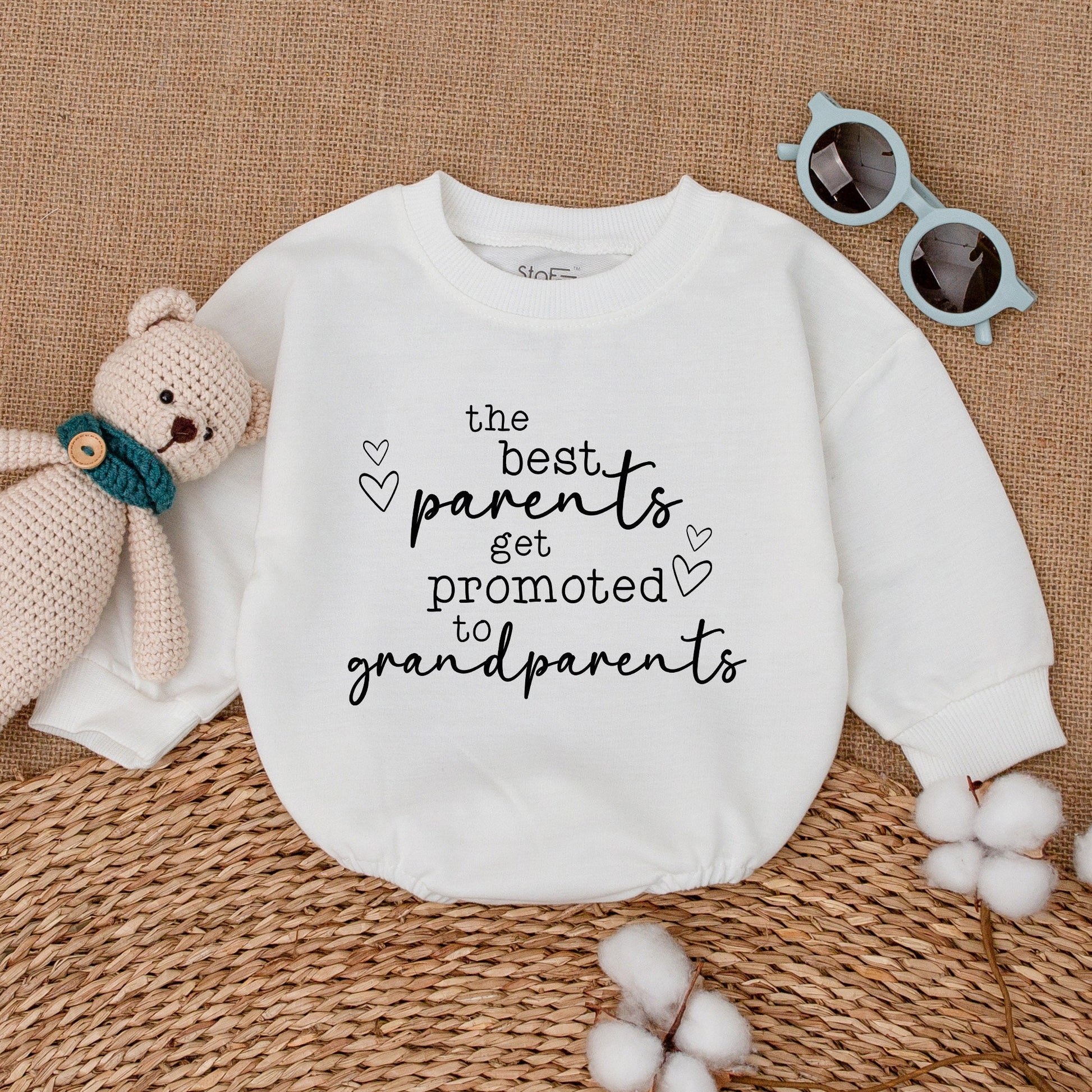 The Best Parents Get Promoted to Grandparents Baby Bodysuit Pregnancy Announcement Miracle Baby Gift Coming Home Gender Neutral Outfit
