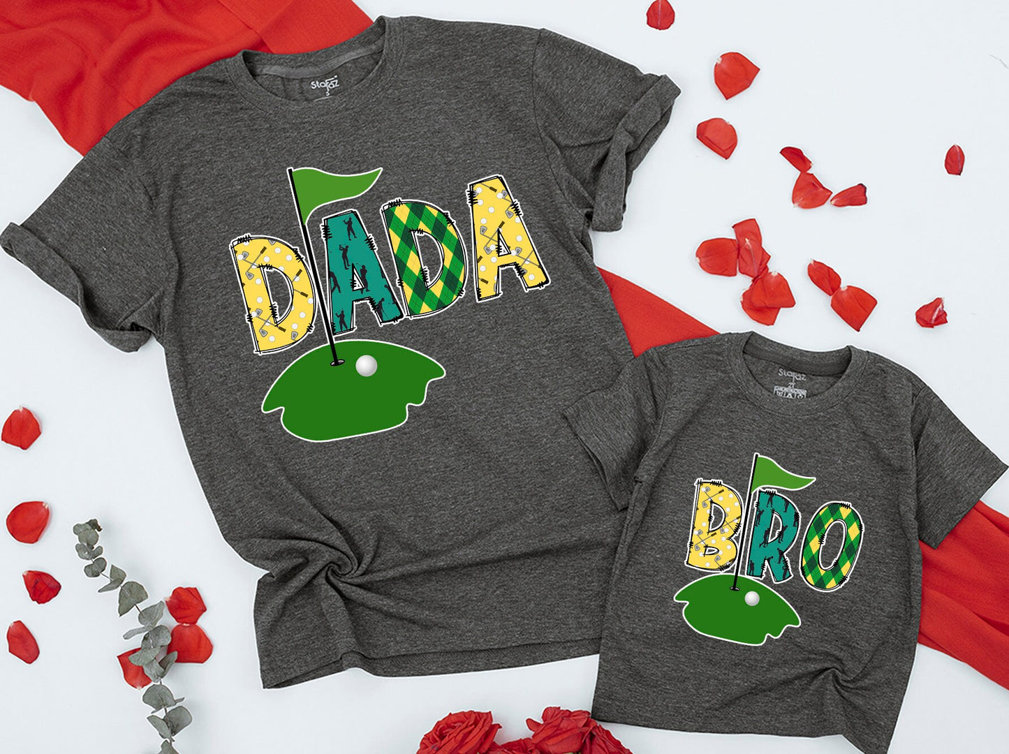 Matching Family Masters Golf First Birthday Party Outfit Hole in One Celebration Baby Romper Tee One Year Old Mama Dada Adorable Gift