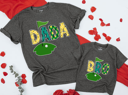 Matching Family Masters Golf First Birthday Party Outfit Hole in One Celebration Baby Romper Tee One Year Old Mama Dada Adorable Gift