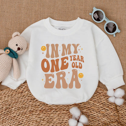 Sweet First Birthday Romper for One Year Old Baby Girl or Boy Celebration Outfit Mommy and Me Sweatshirt Bodysuit Gift