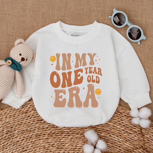 Sweet First Birthday Romper for One Year Old Baby Girl or Boy Celebration Outfit Mommy and Me Sweatshirt Bodysuit Gift
