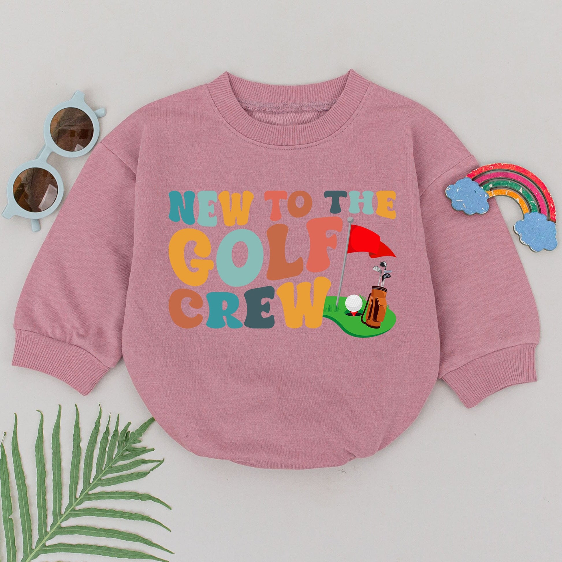 New To The Golf Crew Baby Boy Romper Retro Vintage Future Golfer Outfit Cute Infant Bodysuit Soft Cotton Announcement Gift