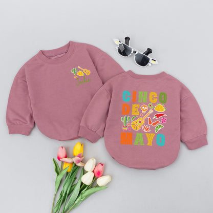 Personalized Cinco de Mayo Baby Romper Festive Fiesta Taco Cactus Sugar Skull Design Cute Infant Bodysuit Soft Holiday Gift