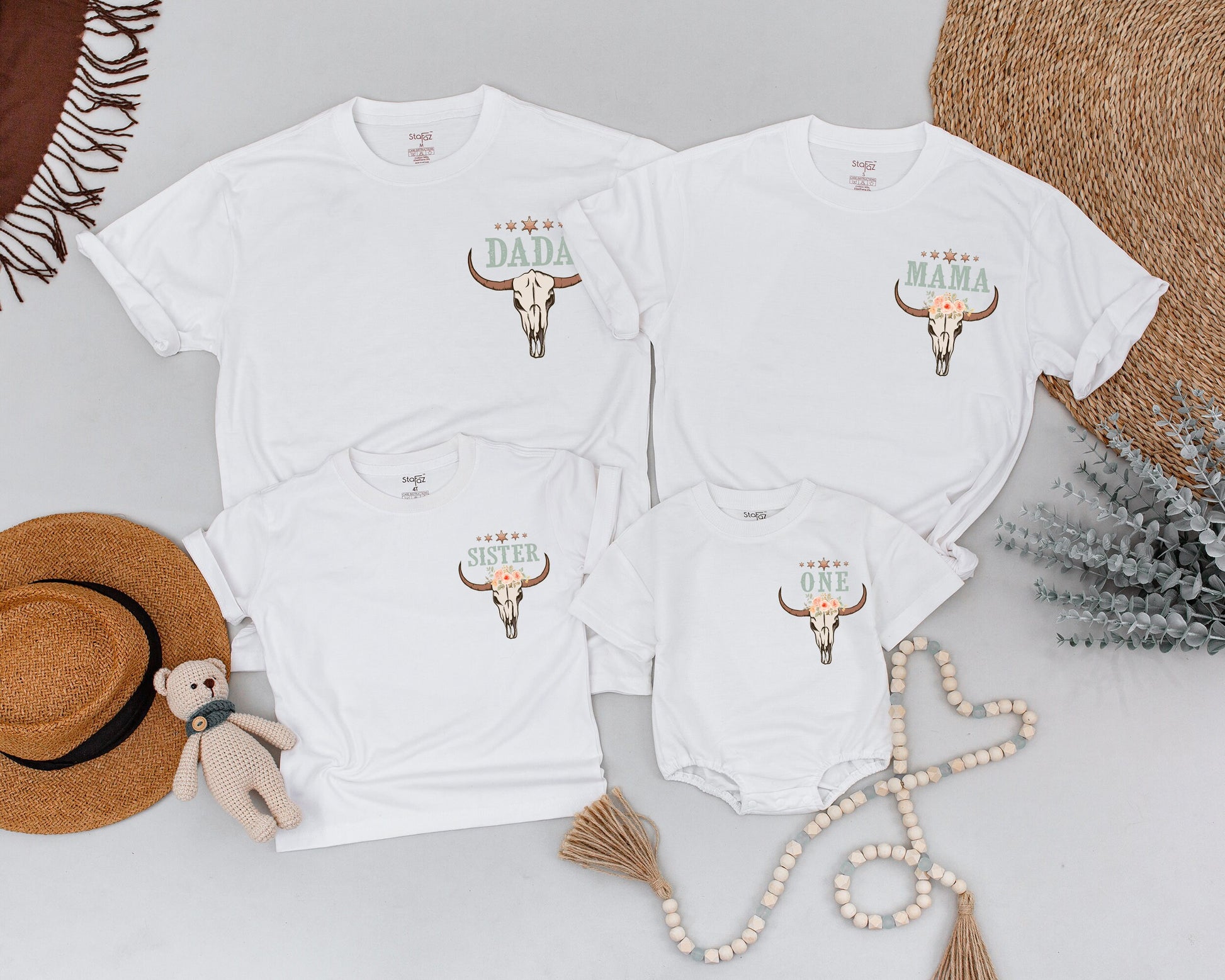 Matching Western Family Shirts: My First Rodeo Birthday Outfit Mom, Dad, Baby & Toddler Shirts Family Matching Cowboy Party