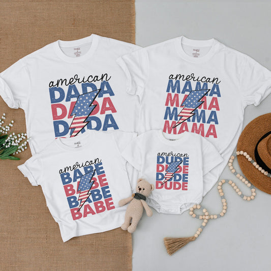 Patriotic Family Shirts: American Spirit, Matching 4th of July Outfits