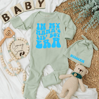 My Mama's Lil' Boy Bodysuit Set Adorable Baby Romper Newborn Gift Cute Coming Home Outfit Baby Shower Present for Sons Infant Clothing