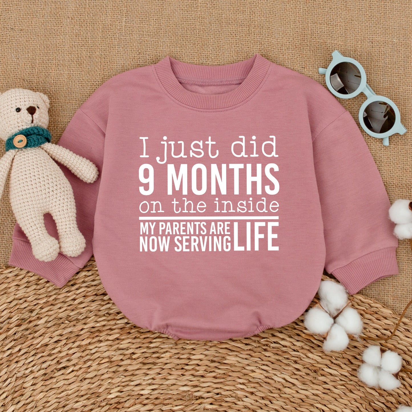 I Just Did 9 Months On The Inside Funny Baby Bodysuit My Parents Are Now Serving Life Modern Newborn Romper Pregnancy Announcement Reveal Gift
