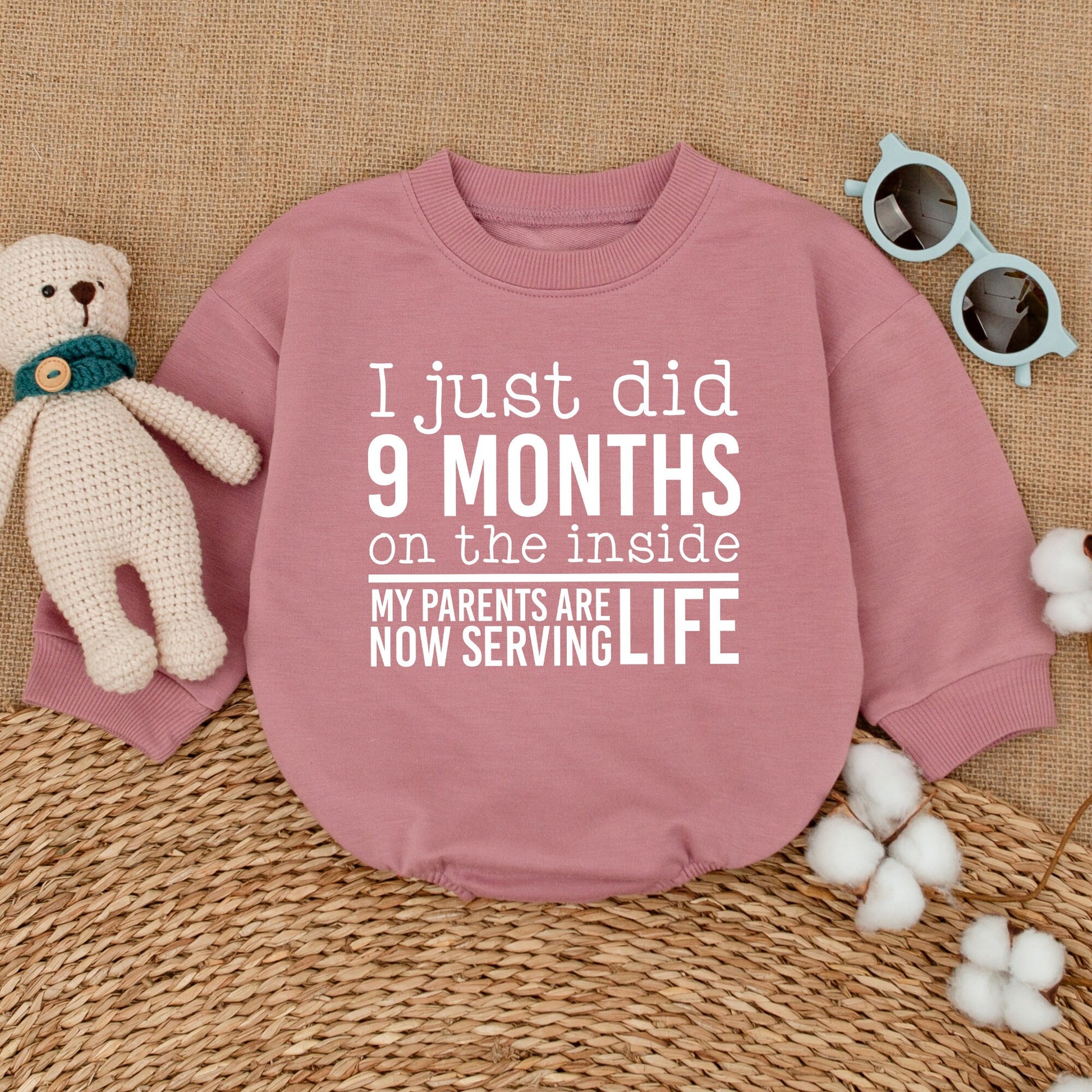 I Just Did 9 Months On The Inside Funny Baby Bodysuit My Parents Are Now Serving Life Modern Newborn Romper Pregnancy Announcement Reveal Gift