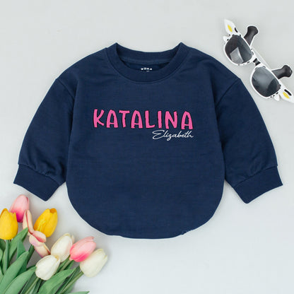 Personalized Baby Girl Name Bubble Romper soft comfy Baby Shower Gift New Baby Outfit Gender Neutral Newborn Coming Home Present