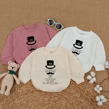 Funny Ah Good Sir I've Shat My Pantaloons Baby Romper Gentleman Bodysuit Newborn Bubble Gender Neutral Clothes New Baby Shower Gift