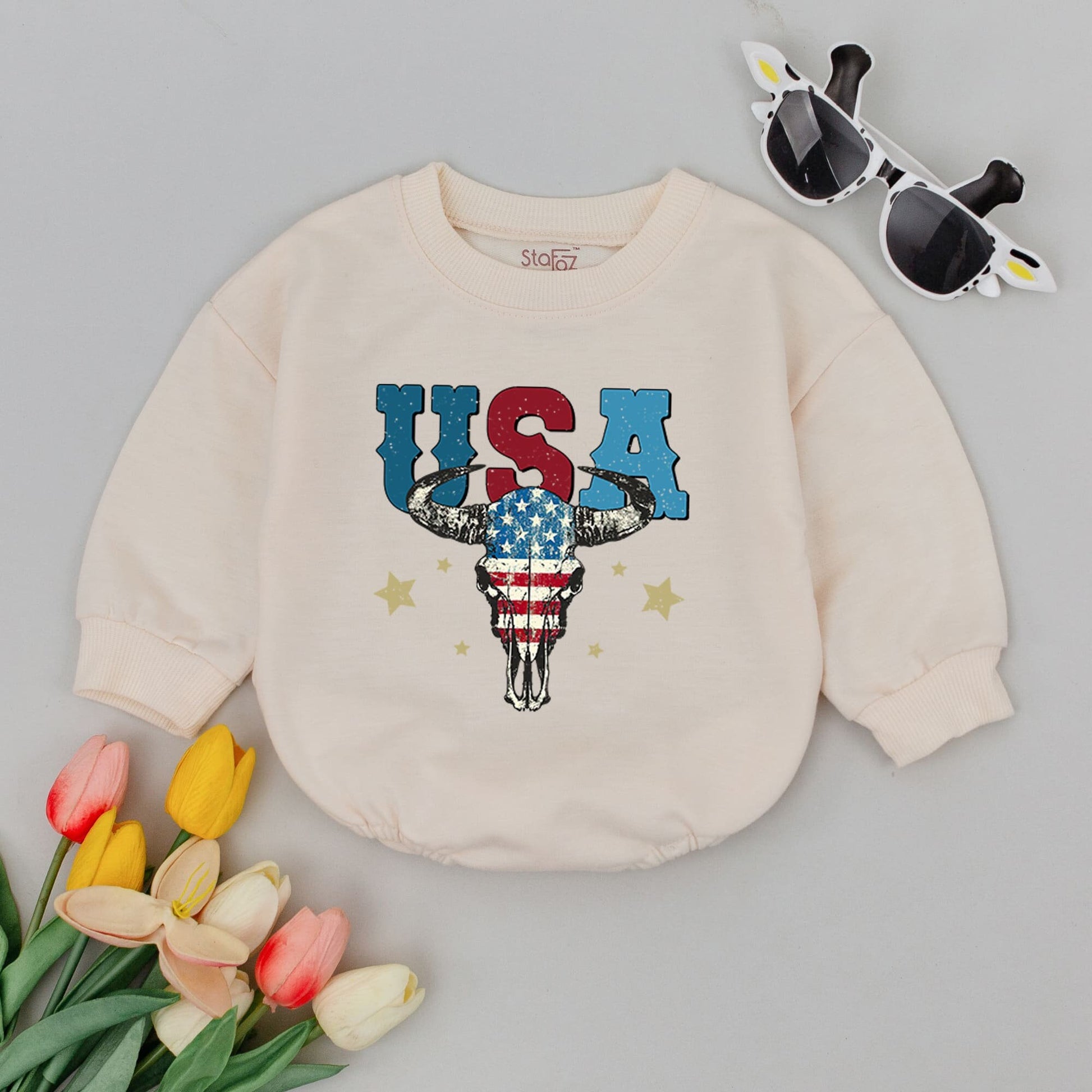 Patriotic Baby Romper: Perfect for 4th of July & Memorial Day