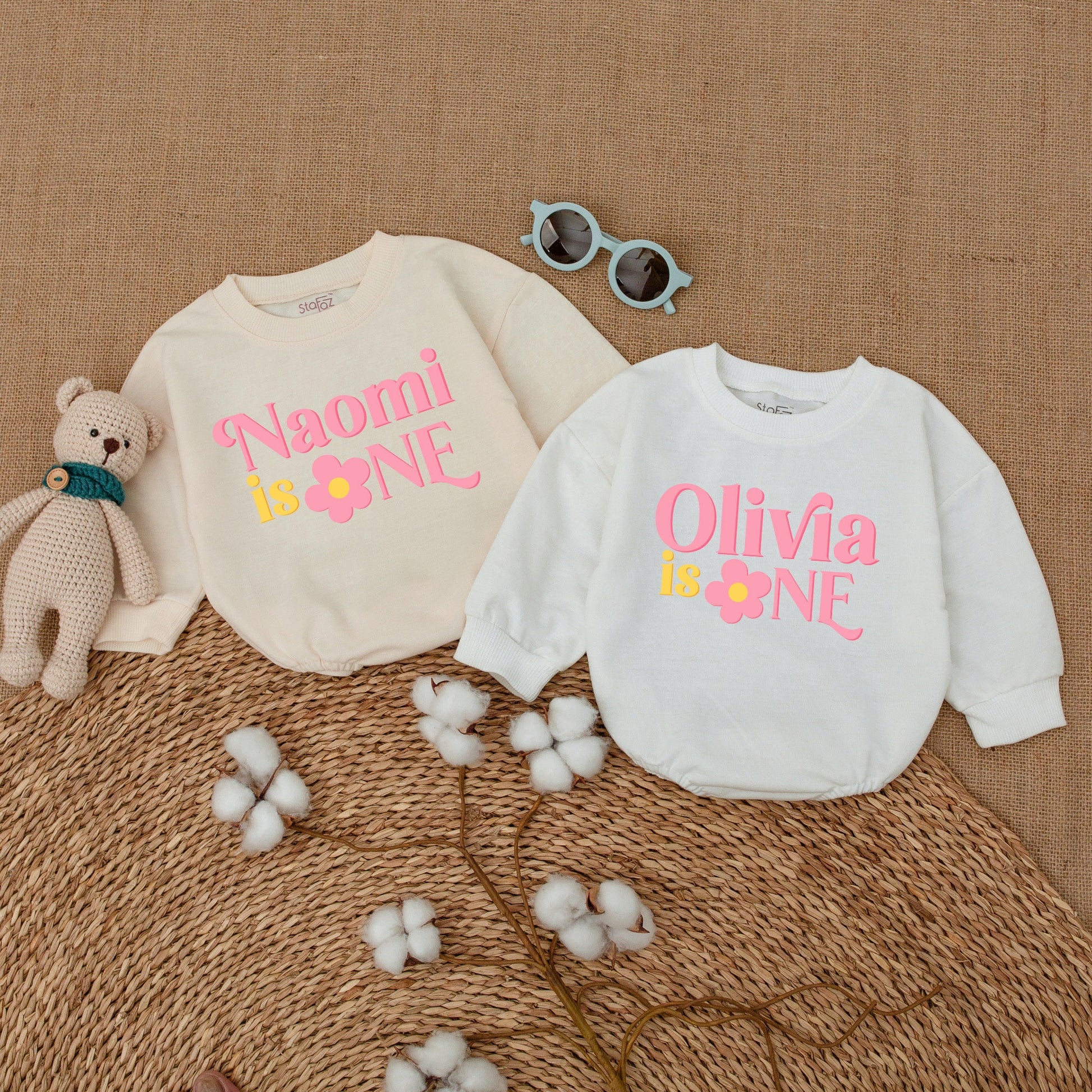 Personalized One Groovy Girl Daisy 1st Birthday Romper Retro Baby Bodysuit Smash Cake Outfit Celebration Gift for Infants