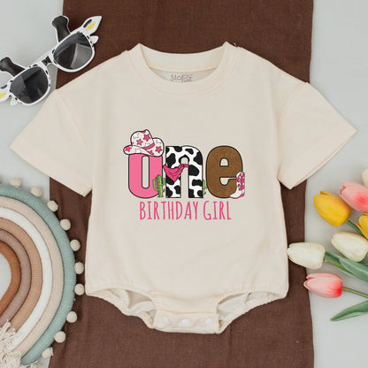 Pink Brown Cow Print Cowgirl First Birthday Family Matching Shirts Wild West One Baby Girl Bodysuit Outfits Rodeo Hat Boot