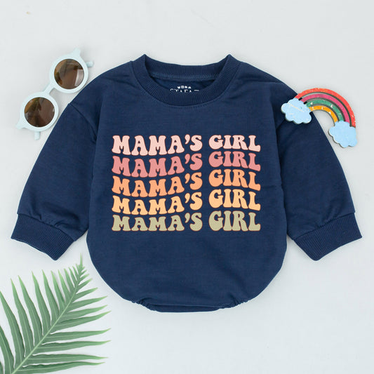 Mama's Girl Baby Romper & Matching Outfits for Newborn Girls, Mom & Daughter Shower Gift, Soft Cotton
