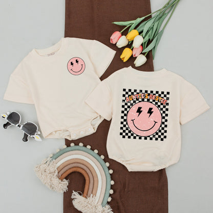 Personalized Aunties Bestie Newborn Romper Cool Aunt Matching Outfit Baby Girl Niece Shirt Gift for Promoted Auntie Club