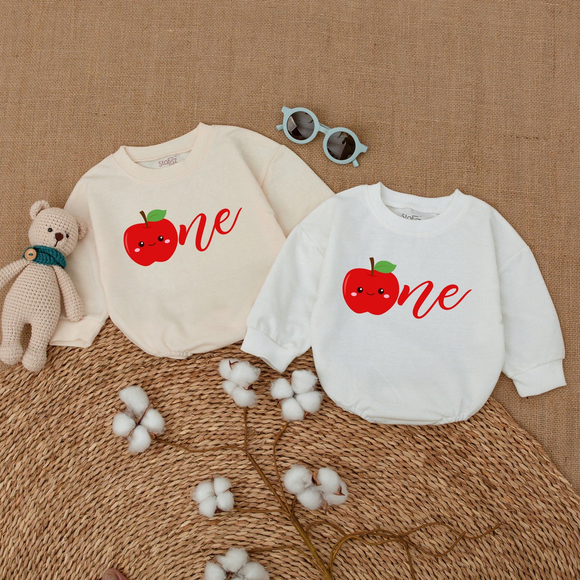 Playful Red Smiling Apple Sweet One Girl First Birthday Romper Apple of My Eye Baby Bodysuit Smash Cake Outfit Summer Celebration