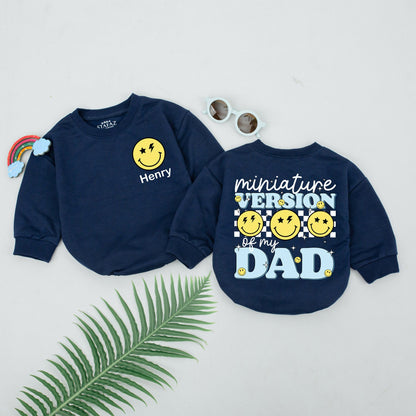 Miniature Dad Romper for Baby Girl or Boy: Father's Day Gift, Hi Daddy! New Baby Outfit, Soft Newborn Clothes, Bubble Romper, Baby Shower Present