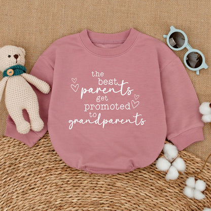 The Best Parents Get Promoted to Grandparents Baby Bodysuit Pregnancy Announcement Miracle Baby Gift Coming Home Gender Neutral Outfit