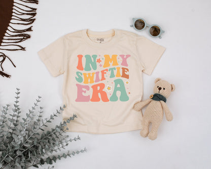 In My Swifti Era Toddler Tee, Little Swiftie Vibes Vintage Shirt, Trendy Mini Swift T-Shirt for Birthday Girl, Cool Retro Youth Top, Groovy Style 136 chars