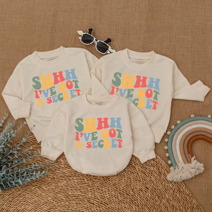 I've Got A Secret Big Sister Romper Baby Girl Announcement Outfit Newborn Bodysuit Sweatshirt T-Shirt Clothing Toddler New Baby Gift Comfortable