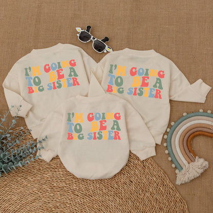 I've Got A Secret Big Sister Romper Baby Girl Announcement Outfit Newborn Bodysuit Sweatshirt T-Shirt Clothing Toddler New Baby Gift Comfortable