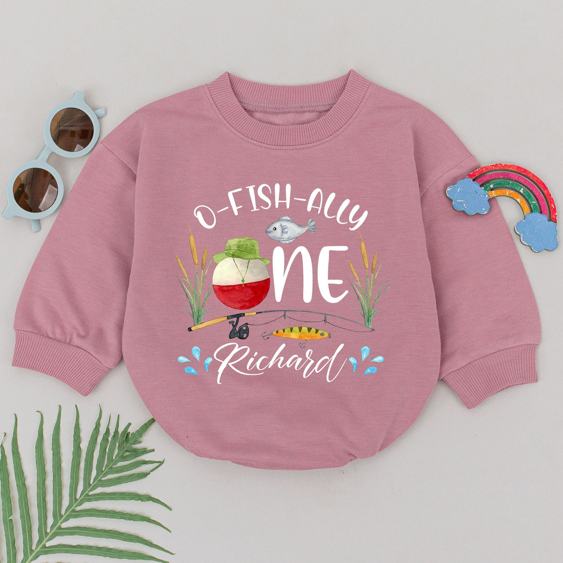 Custom O-Fish-Ally One Baby Romper: Fishing Birthday Outfit for 1st Birthday Boy, Cake Smash, Rustic First Birthday Gift