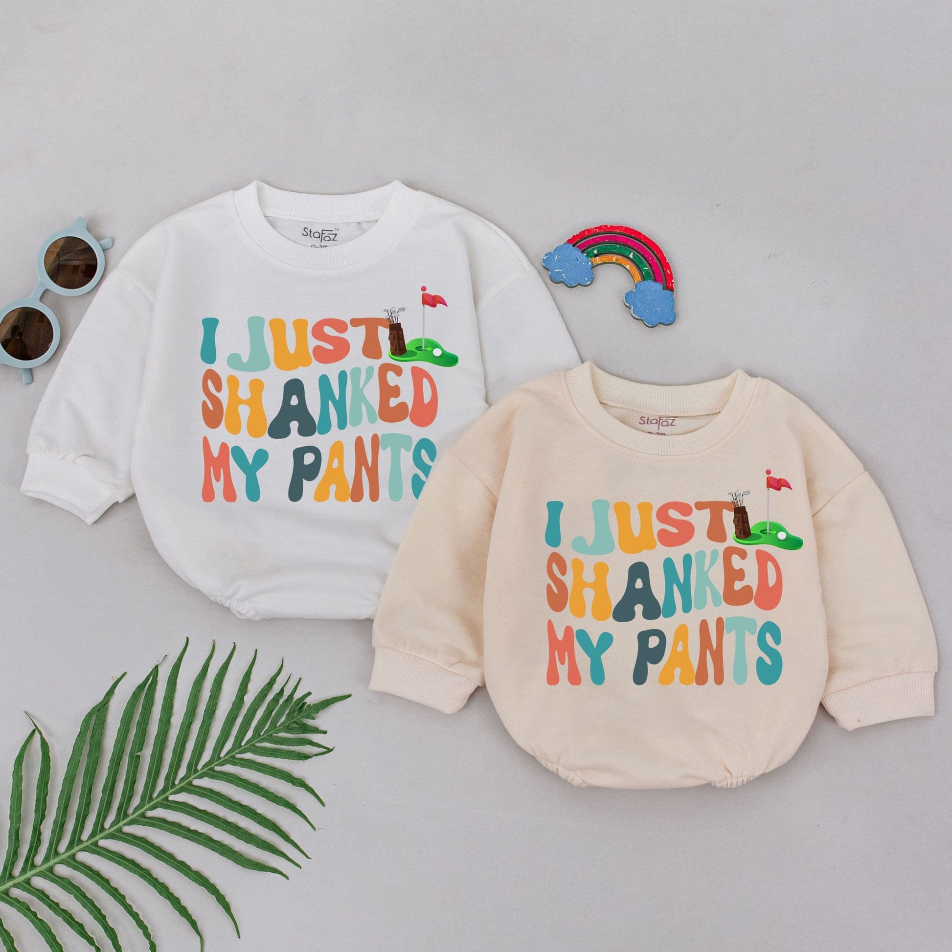 I Just Shanked My Pants Romper Retro Golfer Buddy Bodysuit Baby Boy Golf Outfit Future Golfer Teal Orange Yellow Salmon