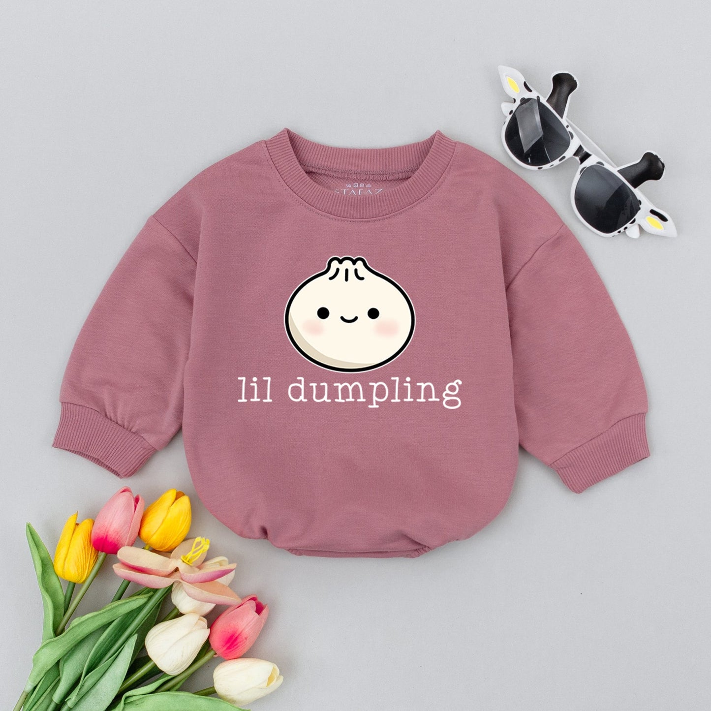 Lil Dumpling Bodysuit: Vegan Baby Costume & Shower Gift Delight