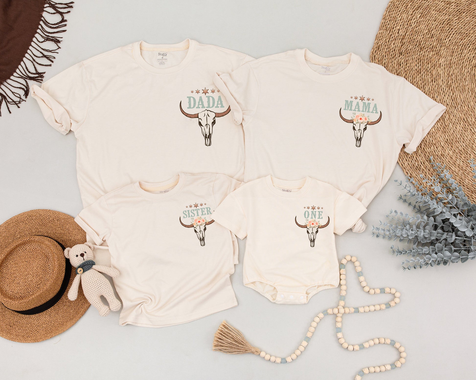 Matching Western Family Shirts: My First Rodeo Birthday Outfit Mom, Dad, Baby & Toddler Shirts Family Matching Cowboy Party