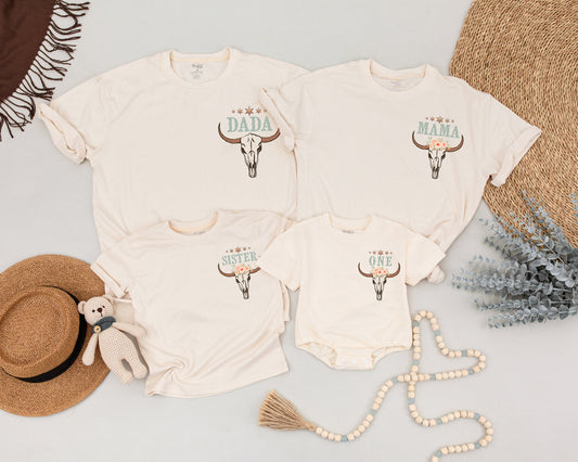 Matching Western Family Shirts: My First Rodeo Birthday Outfit Mom, Dad, Baby & Toddler Shirts Family Matching Cowboy Party