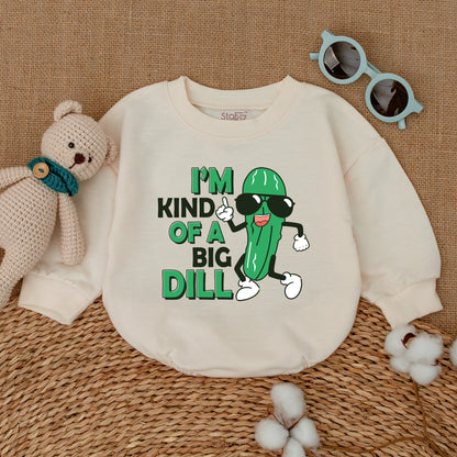 Big Dill Baby Bodysuit Funny Pickle Romper with Sunglasses Cool Vegan Baby Clothes Cute Infant Outfit Great Baby Shower Gift - Super Soft Cotton 139