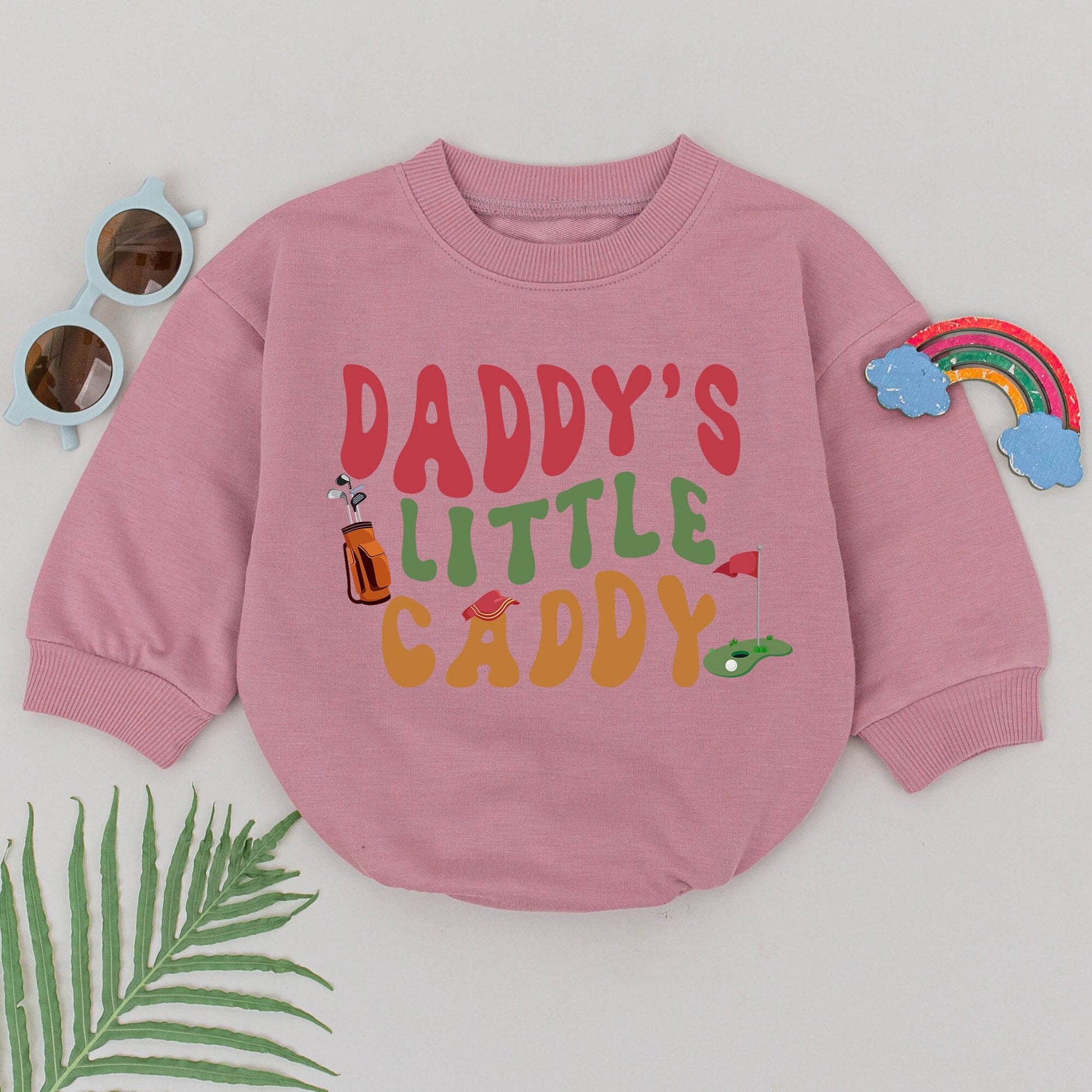 Newborn Baby Boy Golf Romper Bodysuit - Daddy's Little Caddy Outfit