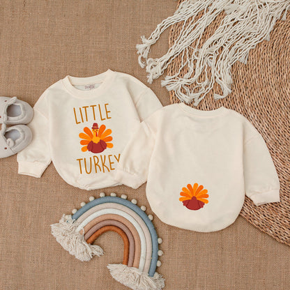 Thanksgiving Baby Romper - Infant Outfit for Gender Reveal & First Thanksgiving