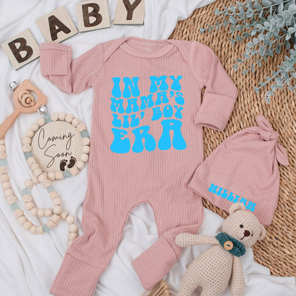 My Mama's Lil' Boy Bodysuit Set Adorable Baby Romper Newborn Gift Cute Coming Home Outfit Baby Shower Present for Sons Infant Clothing