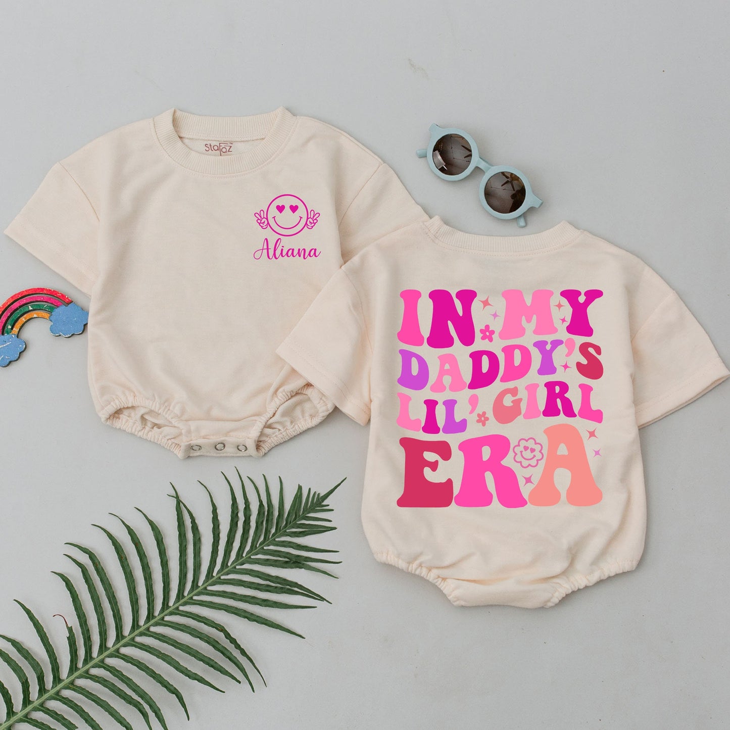 Daddy's Girl Romper Short Sleeve Baby Outfit | 1st Father's Day Gift