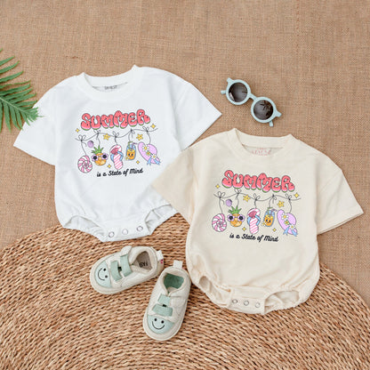 Summer Baby Girl Bubble Romper with Watermelon Letters Pineapple Flip Flops & Sun Hat Adorable Summer Outfit Baby Shower Gift