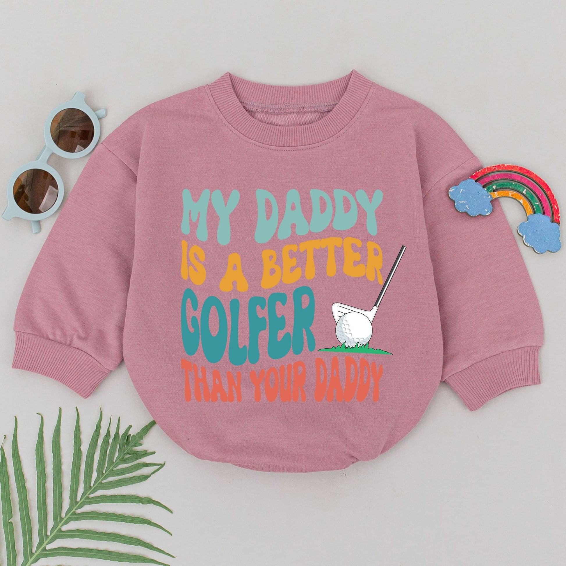 My Daddy Is A Better Golfer Than Your Daddy Romper Baby Boy Golf Outfit Father's Day Gift Natural Baby Clothes