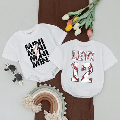 Personalized Baseball Family Matching Shirts for Mom, Mama, Mini, and Rookie featuring stitched baseball graphics, perfect for game day.