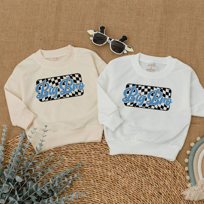 Big Brother Baby Romper Bodysuit Sweatshirt Matching Sibling Set Pregnancy Announcement Baby Shower Gift