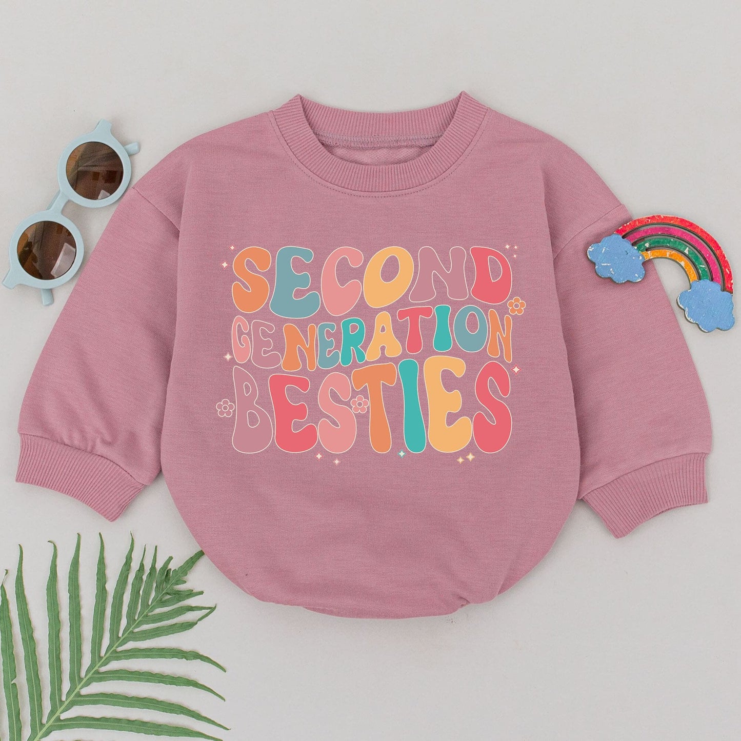 Second Gen Besties Newborn Cotton Romper | BFF Matching Baby Outfit