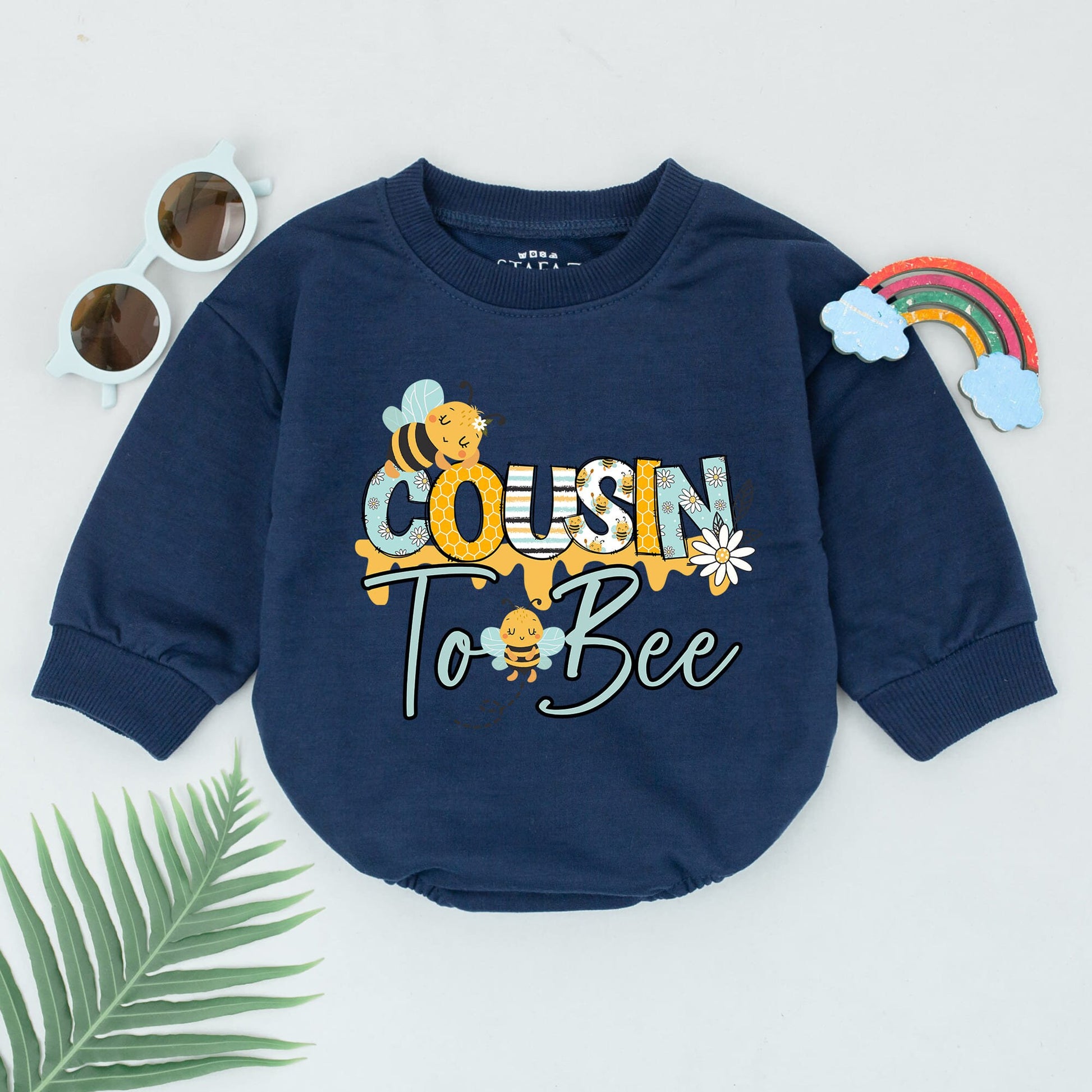 Retro Cousin Rompers: Baby Announcement & Matching Shower Gifts