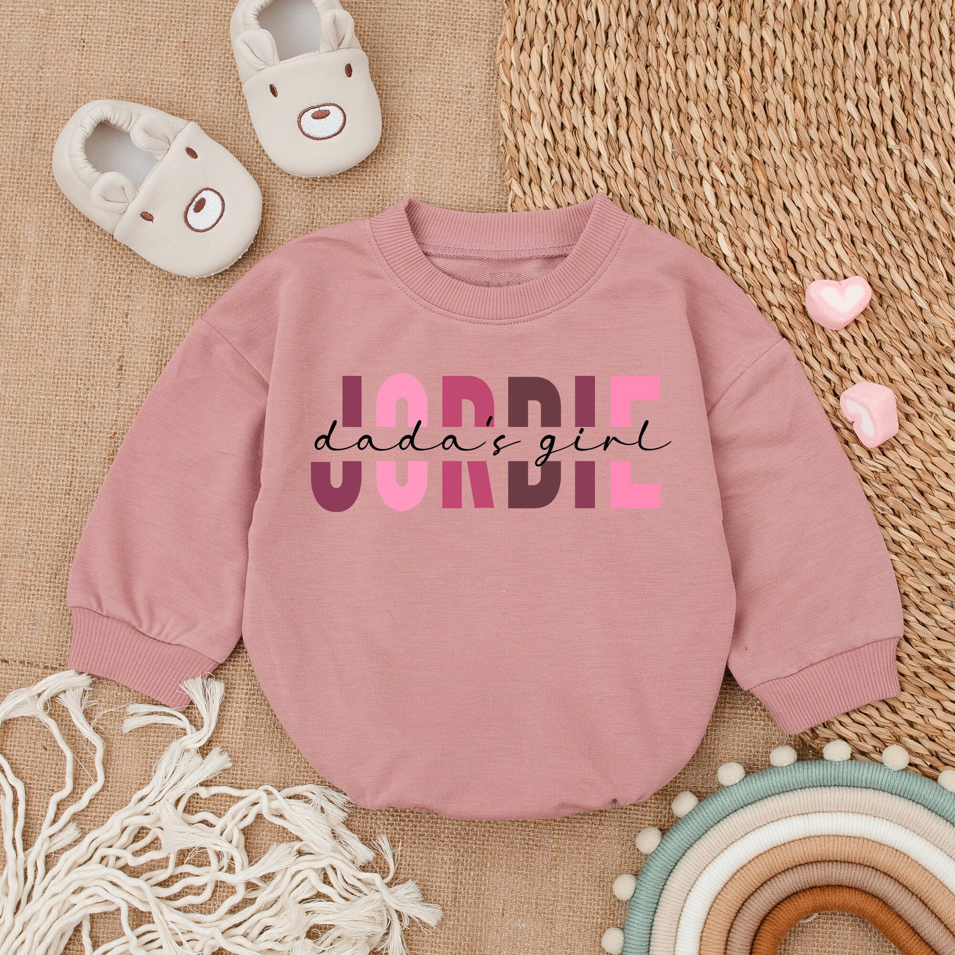 Custom Daddy's Girl Romper Baby Girl Outfit Daddy & Me Bodysuit Cute Gift for Baby Girl Daughter Clothing Newborn