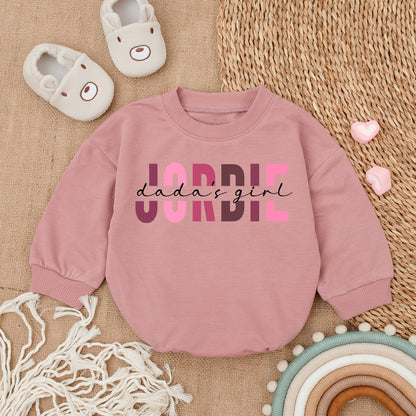 Custom Daddy's Girl Romper Baby Girl Outfit Daddy & Me Bodysuit Cute Gift for Baby Girl Daughter Clothing Newborn