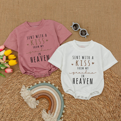 Newborn Baby Bubble Romper Sent With A Kiss From Grandma In Heaven