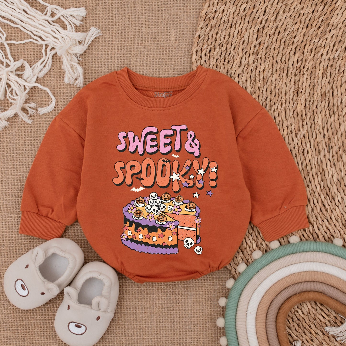 Sweet & Spooky Baby Ghost Bodysuit My First Halloween Outfit Bubble Romper Boy Clothes Adorable Infant Fall Essential