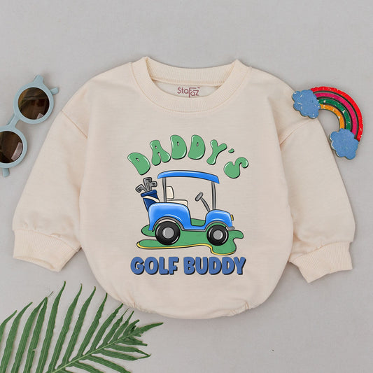 Daddy's Golf Buddy Baby Romper: Future Golfer Outfit for Baby Boy, Father's Day Gift, Cute Golf Cart Bodysuit Newborn Coming Home Clothes, Dad and Me Fun (139 chars)