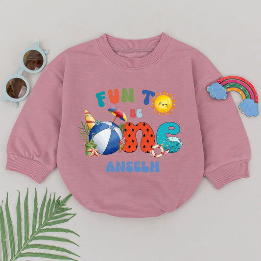 Beach Pool Fun to Be One Watermelon Wave Romper for Baby Anselm First Birthday Outfit Summer Celebration Gift