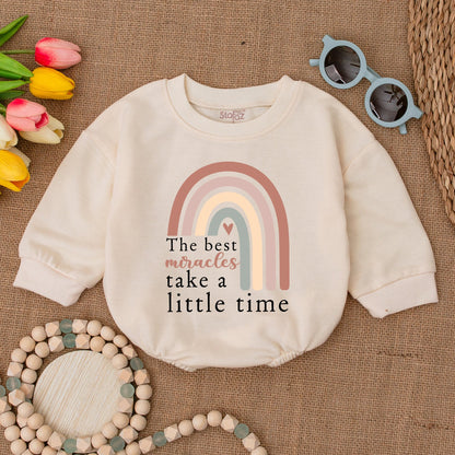IVF Baby Romper Bodysuit - Miracle Rainbow Baby Announcement Gift