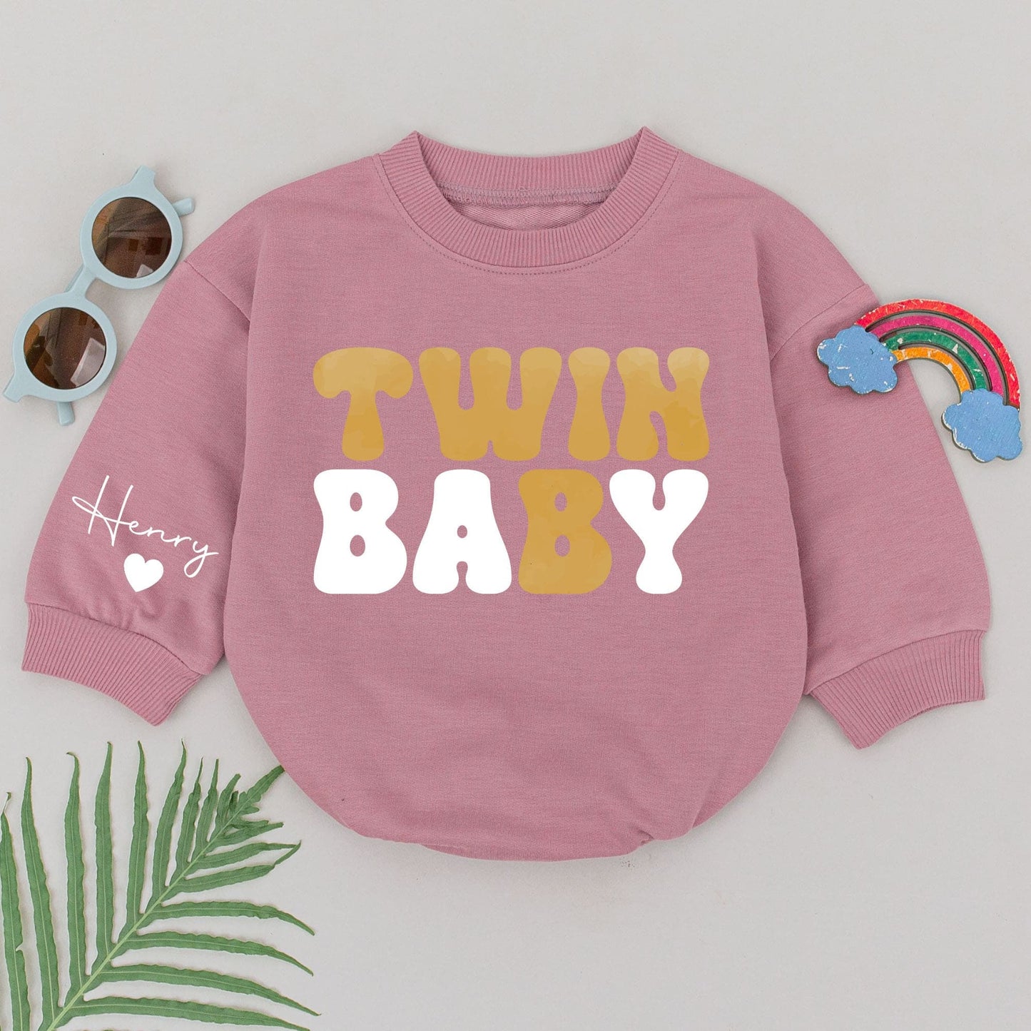 Personalized Best Friends Twin Baby Romper Custom Womb Mates Bodysuit Sweet BFF Soulmate Outfits Unique Twin Baby Shower Gift